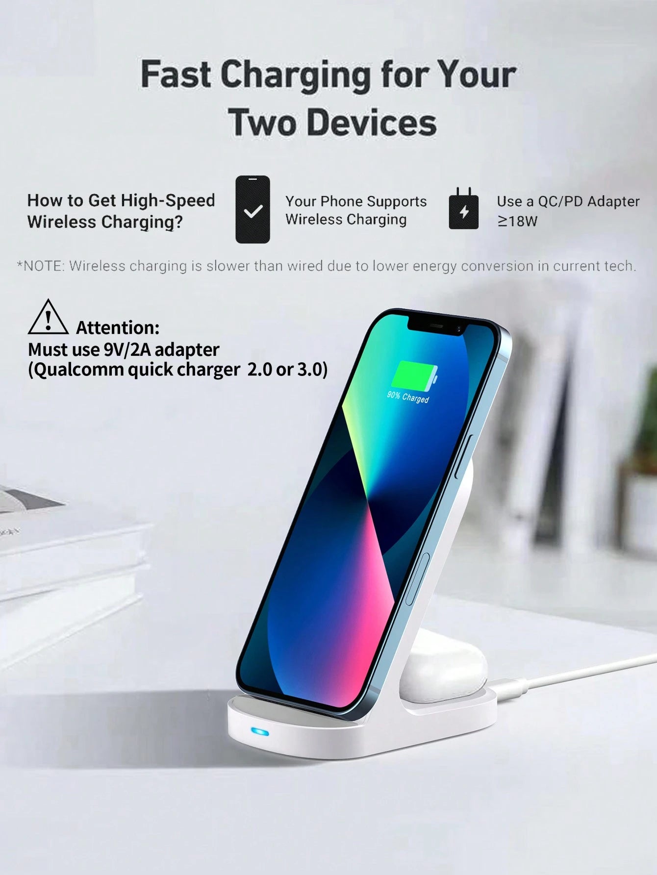 2-in-1 Wireless Charger