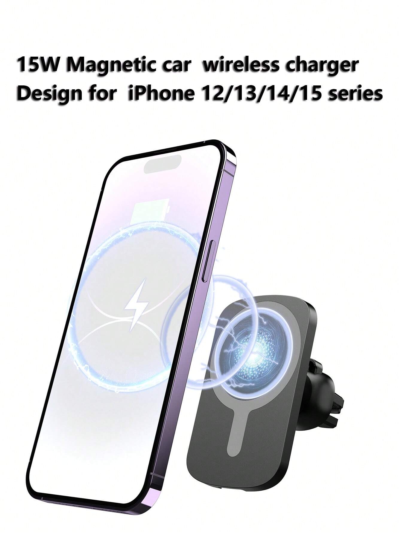 15W Car Wireless Charger β Fast Charging Mount for iPhone 12β16