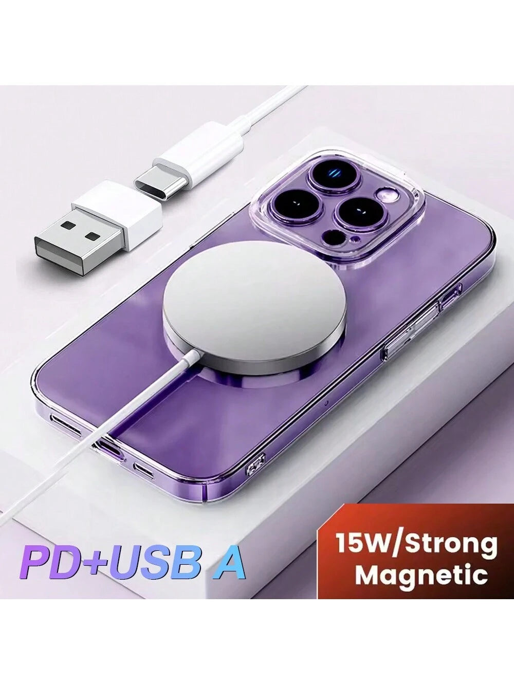 15W Magnetic Wireless Charger for iPhone 16/15/14/13/12 Pro Max