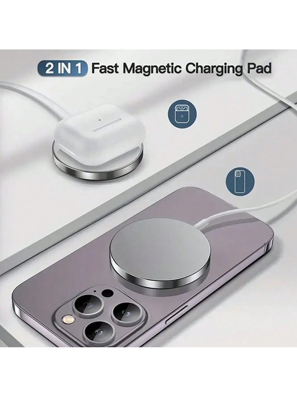 15W Magnetic Wireless Charger for iPhone 16/15/14/13/12 Pro Max