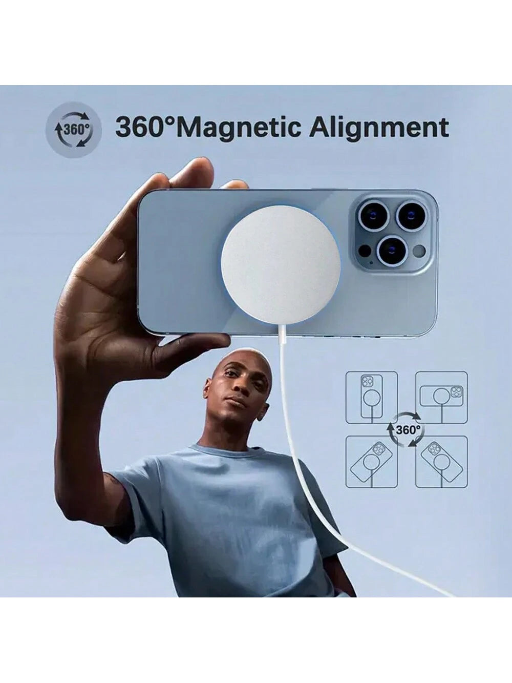 15W Magnetic Wireless Charger for iPhone 16/15/14/13/12 Pro Max