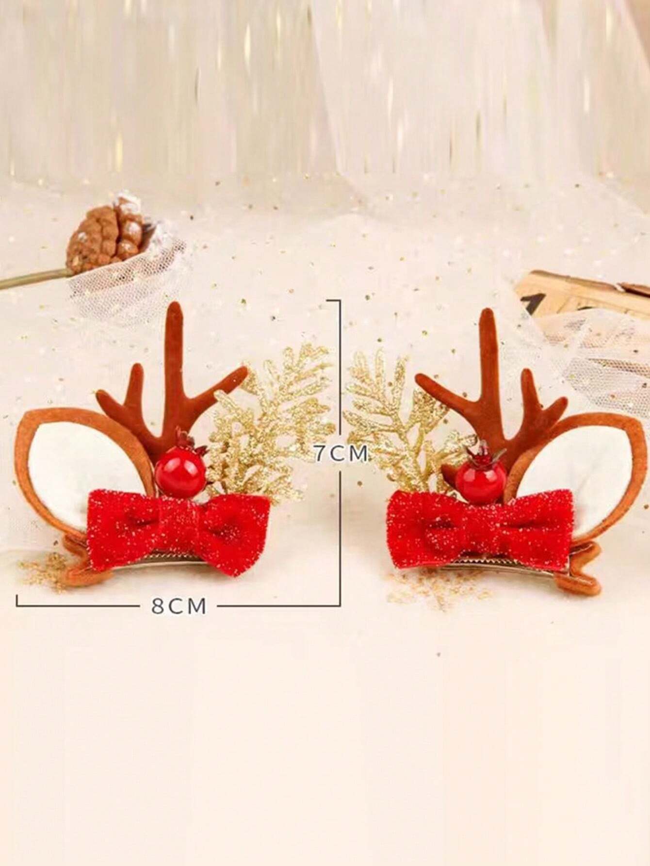 Christmas Reindeer Antler Clips