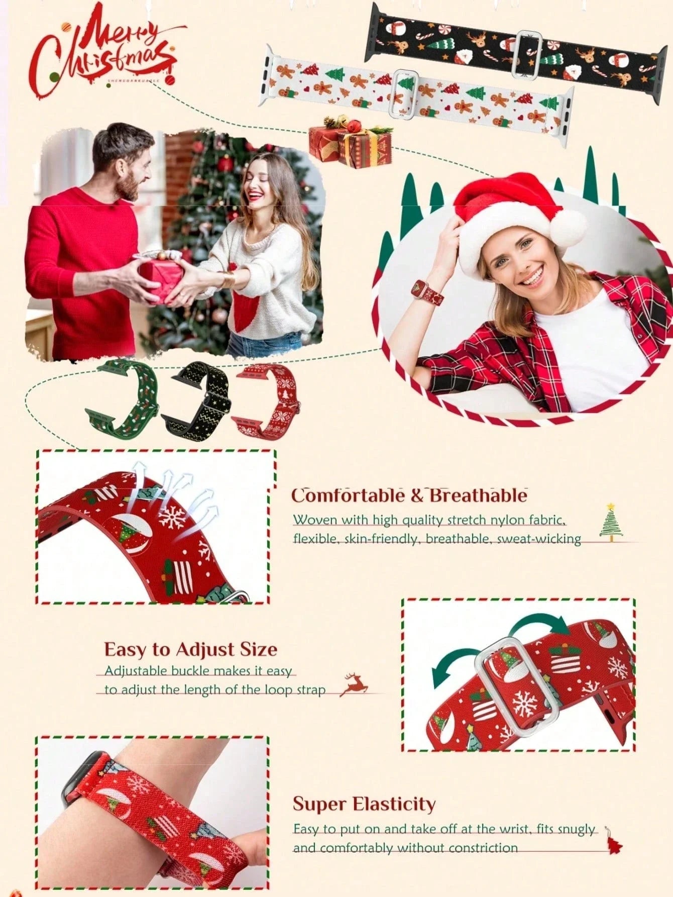 Christmas Apple Watch Band Set