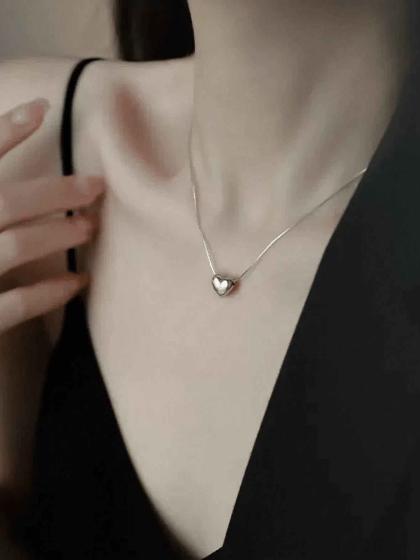 Elegant Heart Pendant Necklace Women