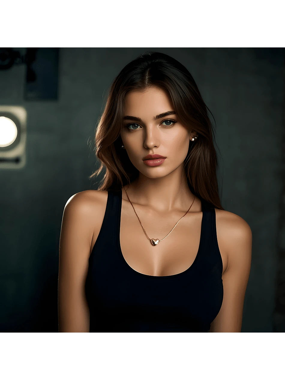 Elegant Heart Pendant Necklace Women