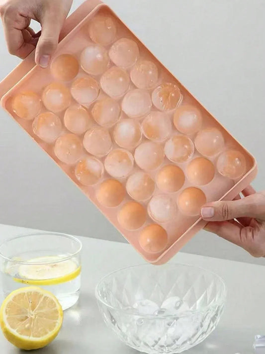 33-Grid Plastic Ice Tray with Lid