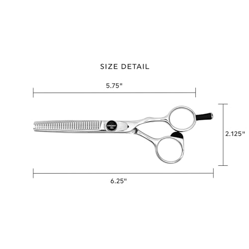 Cricket S1 Pro Series T30 Thinning Shears Professional Stylist Barber Hair Cutting Scissors, Convex Edge, Swedish Steel