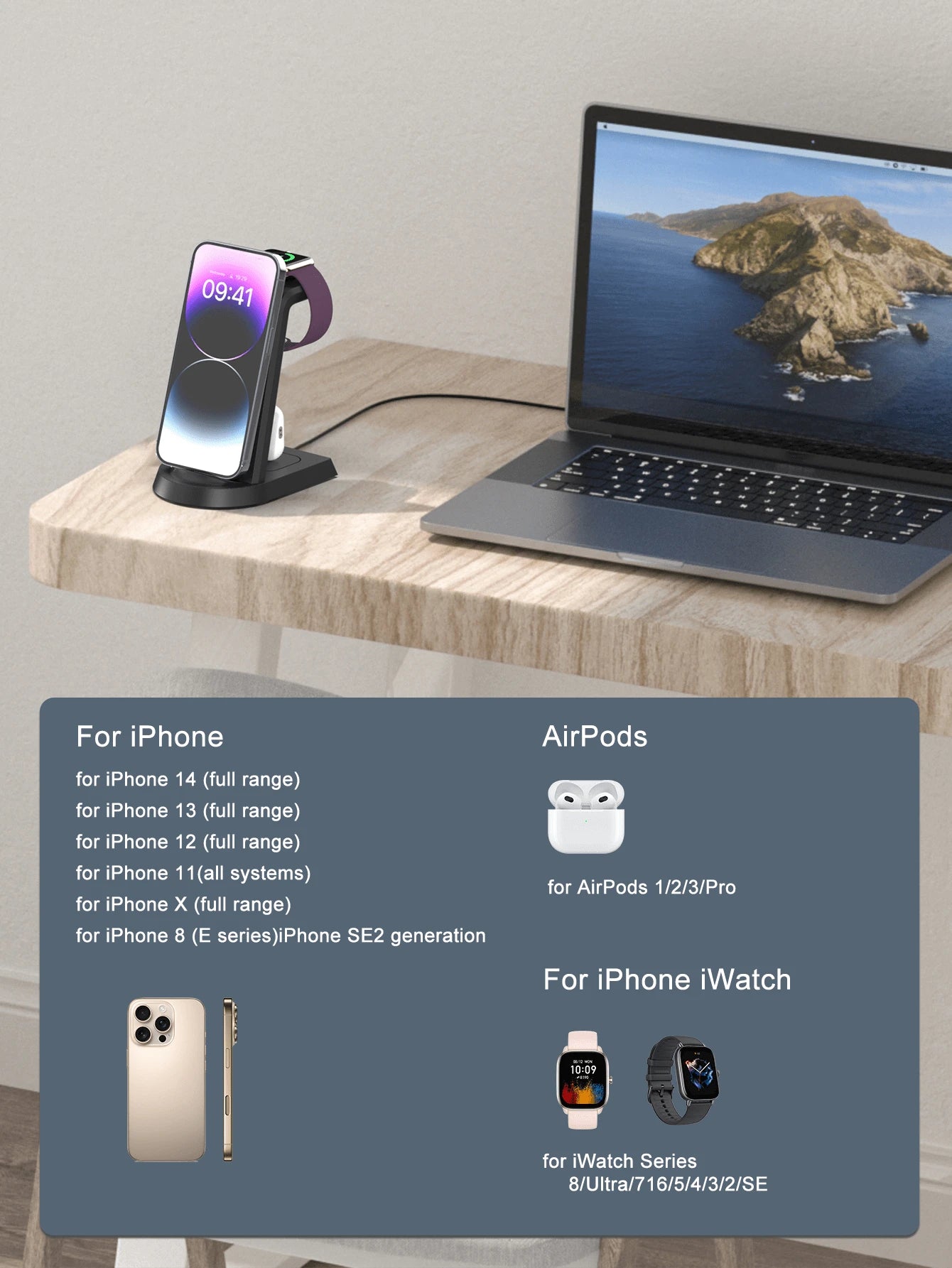 3-in-1 iPhone Charging Station
