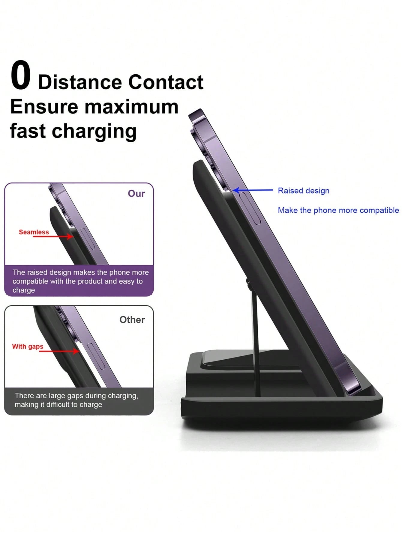 3-in-1 Fast Wireless Charger Dock Station for iPhone, Watch & AirPods