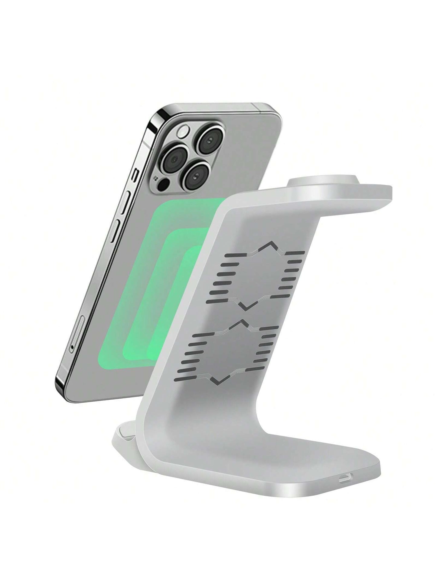 3-in-1 Wireless Charger Fast Charging Dock for iPhone, Watch & AirPods
