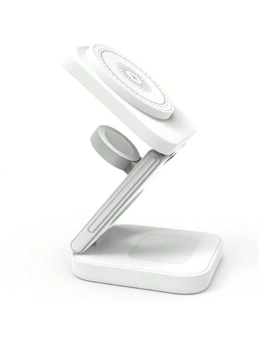 3-in-1 Magnetic Wireless Charger Stand for iPhone, Watch & AirPods