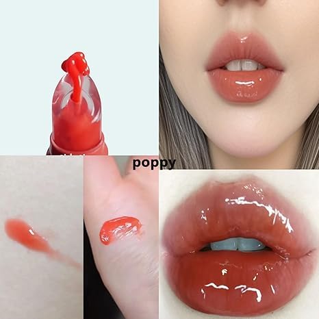 2 PCS Summer Lip Butter Balm Colorful,Conditioning Lip Mask and Lip Balm for Instant Moisture,Strongly Locks in Water,Soothing Lip Care, Lip Oil Softens Dry Lips (birthday cake+poppy)