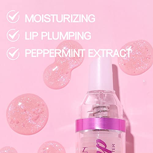 BAISEN DIARY Plumping Lip Oil With Chili Extract - Fuller Lips Instantly! Ultra-Hydrating & Nourishing, Glossy Finish Lip Glow Oil, Lip Plumping Booster Plump (05 Wild Strawberry)