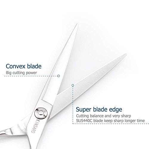 6" Professional Hair Scissors Cutting Shears 440C Hair Cutting Haircut Scissors Sharp Barber Shears Convex Edge KINSARO