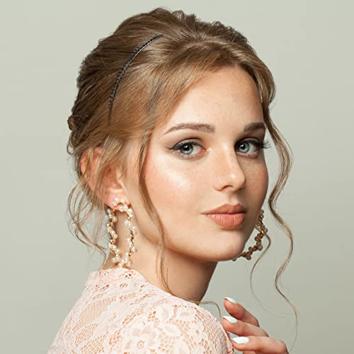 5 Pieces Hair Clip Combs Metal Wire Hair Combs Wire Twist Bridal Wedding Veil Combs (Black,30 Teeth)