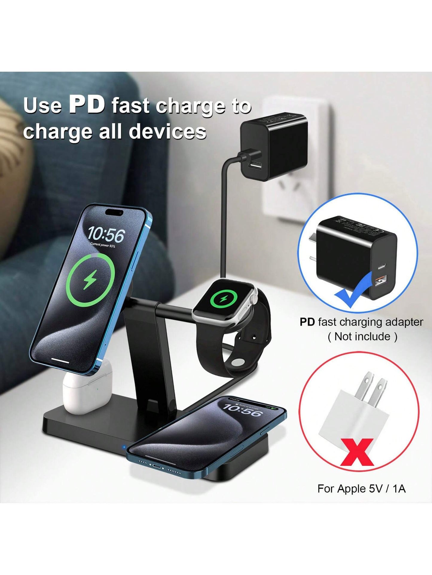 4-in-1 Magnetic Wireless Charger