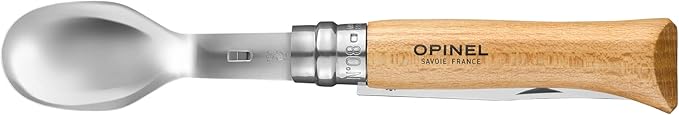 Opinel Picnic+ Cutlery Full Set, No.8 Stainless Steel Knife, Fork and Spoon Insert, Micro Fiber Napkin