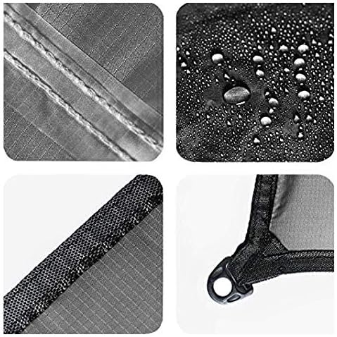 Rain Fly Tarp | Waterproof Tent Camping Shelter Canopy | Lightweight Easy Setup for Hammock, Backpacking or Camp Gear | Premium Quality 12 x 9 ft | Gray