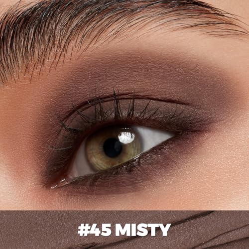 FOCALLURE Shimmer and Matte Cream Eyeshadow Stick,Smooth Brilliant Eye Brightener Pencil for Women,Long Lasting Waterproof Eye Shadow and Liners Makeup,MISTY