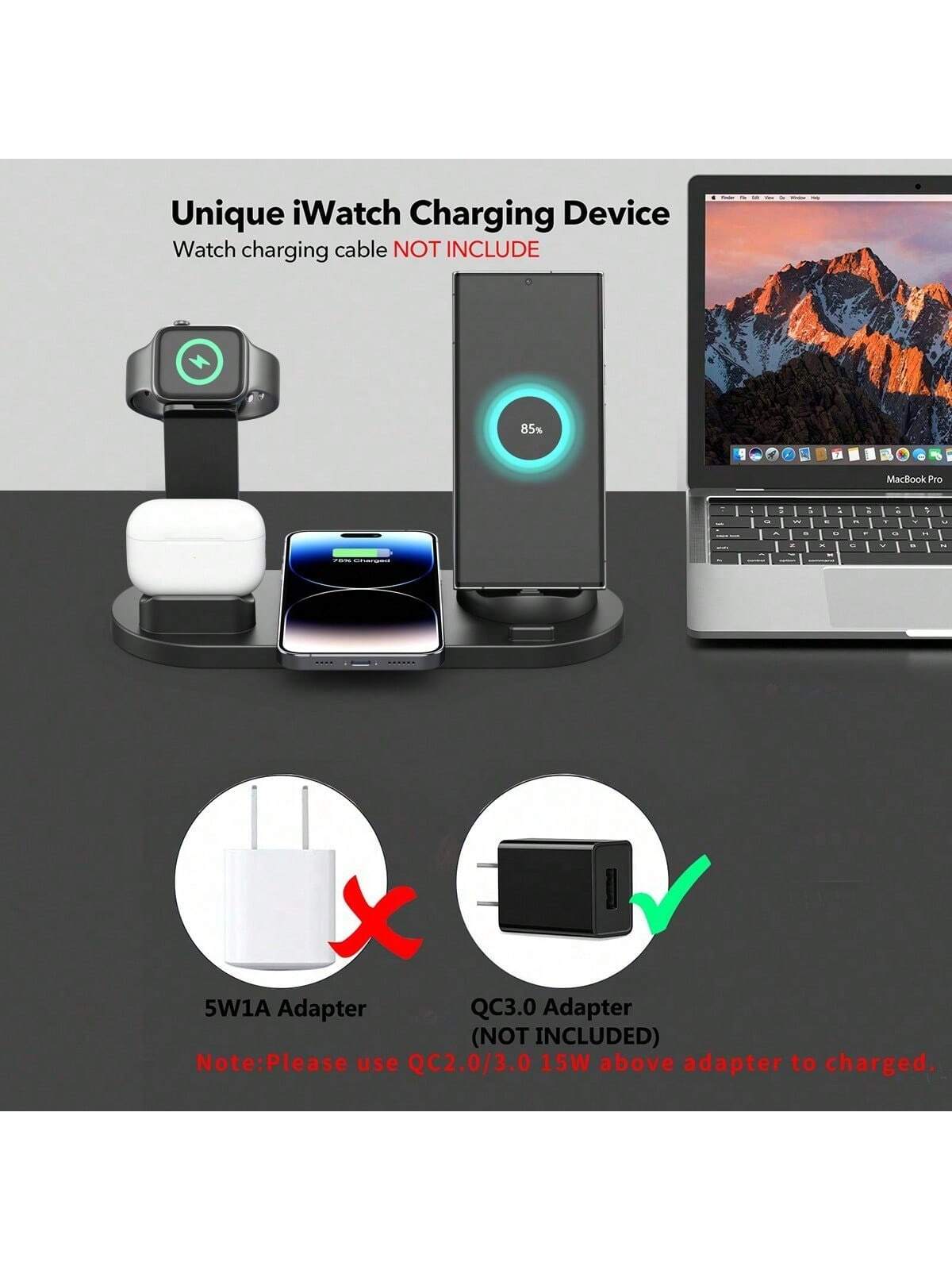 6-in-1 Multi-Device Charging Station