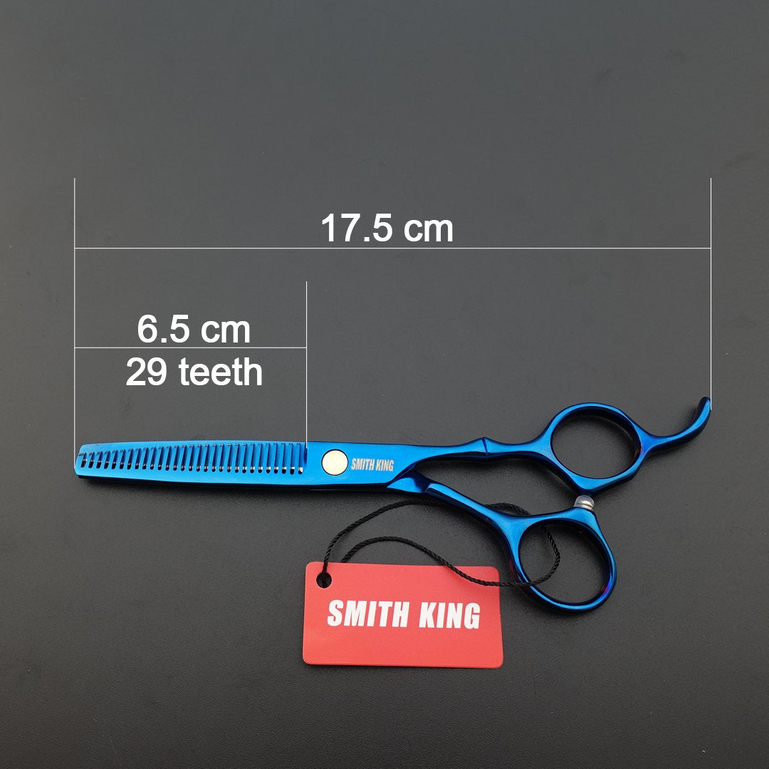 6.0 Inches Professional hair cutting thinning scissors set with razor (Blue)