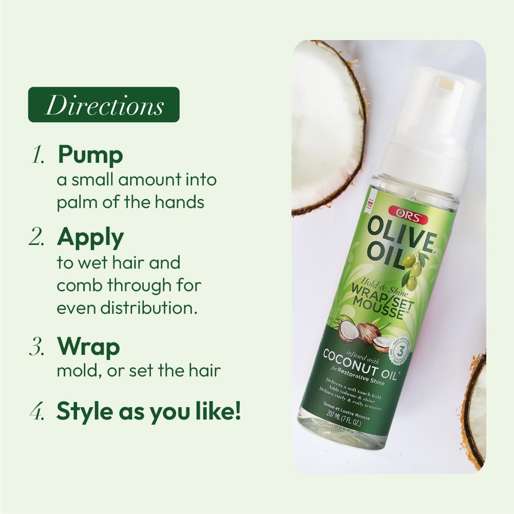 ORS Olive Oil Hold & Shine Wrap/Set Mousse