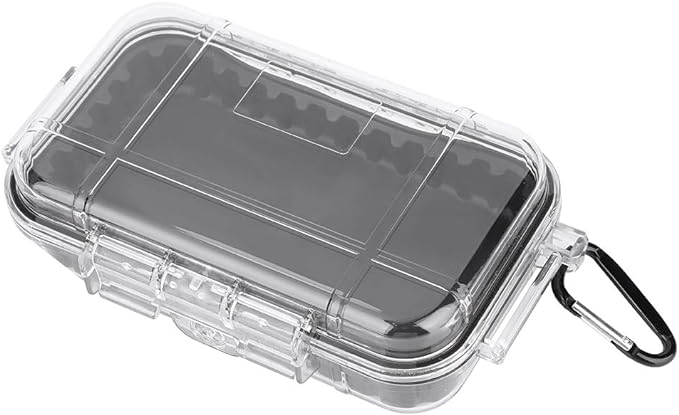 Small Waterproof Storage Case Shockproof Airtight Survival Box Storage Container Case Portable Airtight Carry Box Black Dry Storage Box
