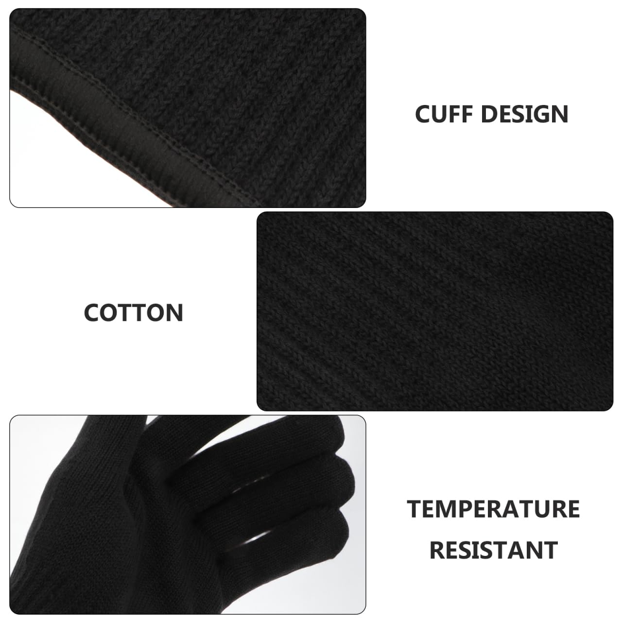 MERRYHAPY 3Pcs Heat Resistant Gloves for Hair Styling Professional Heat Mitts for Curling and Flat Use for Safe Hair Curling and Styling