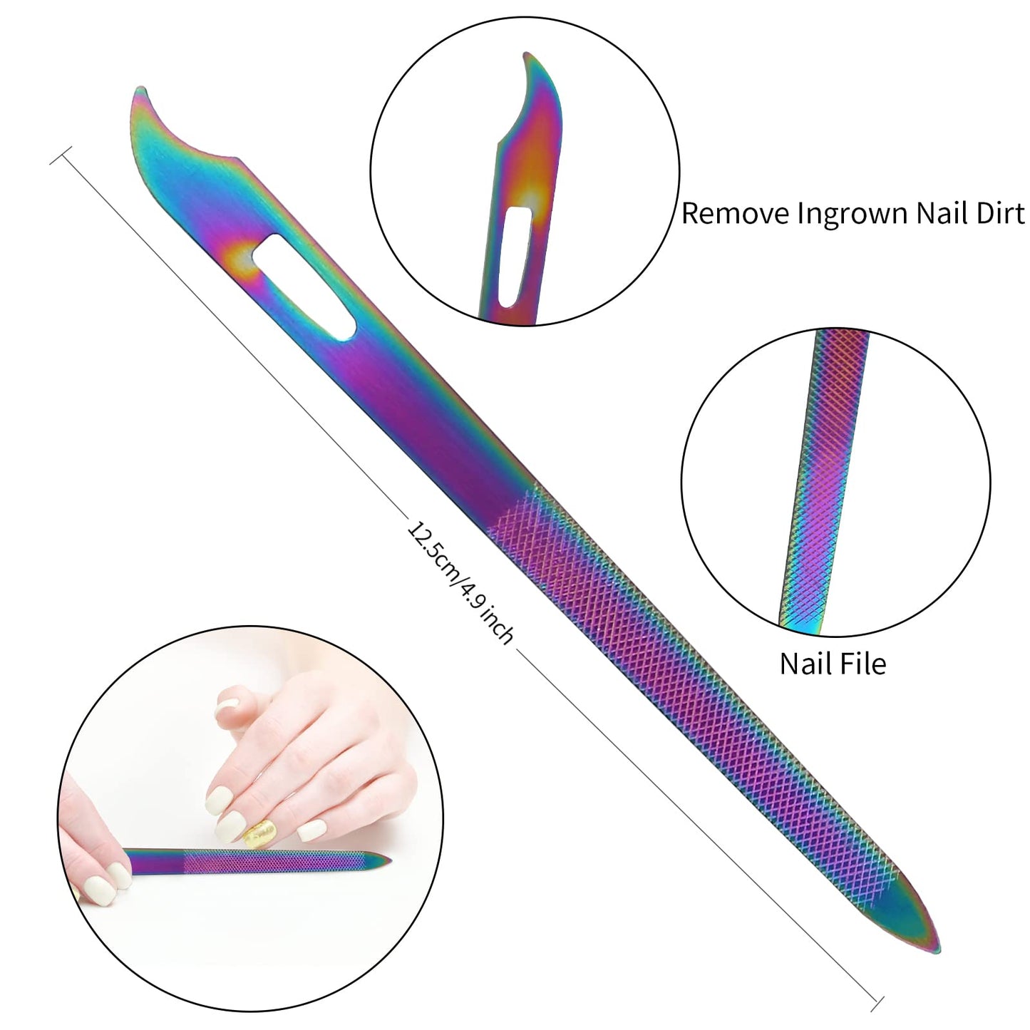 Cuticle Trimmer with Cuticle Pusher, SoHai Cuticle Remover Cutter Nipper and Triangle Cuticle Nail Pusher Peeler Scraper, Durable Dead Skin Clipper Manicure Pedicure Tools (Colorful)