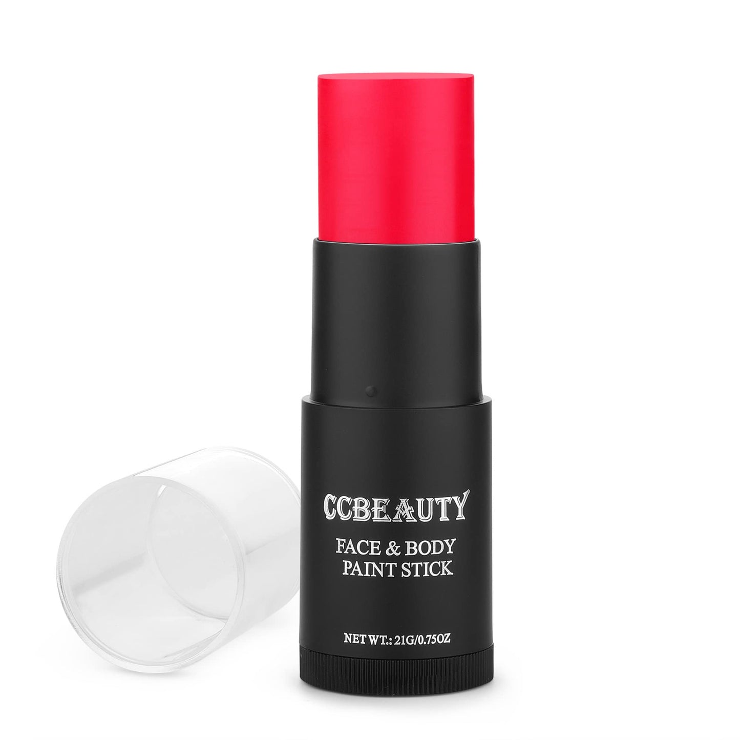 CCBeauty Neon Pink Face Body Paint Stick Oil, Hot Pink Eye Black, Face Painting Kit Glow in the Black Lights Clown Makeup, Halloween Hypoallergenic Foundation for Cosplay Costume Parites