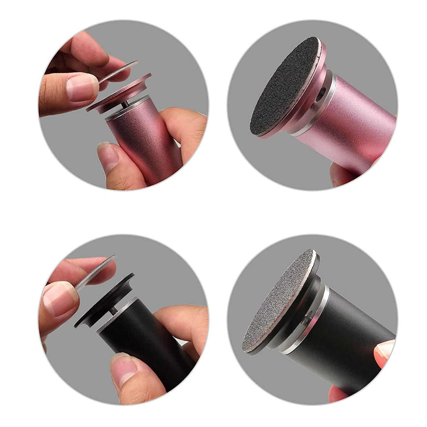 60pcs Replaceable Sandpaper Refill Discs for Electric Foot File Callus Remover Hard Dry Dead Skin Removal (Medium 100 Grit)