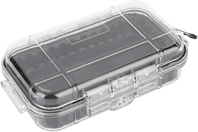 Small Waterproof Storage Case Shockproof Airtight Survival Box Storage Container Case Portable Airtight Carry Box Black Dry Storage Box