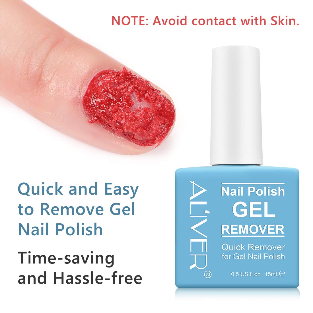 Gel Nail Polish Remover, Gel Remover For Nails, Quick Remove Gel Nail Polish, Professional Gel Nail Remover Remove Gel Polish In 3-5 Minutes Safely
