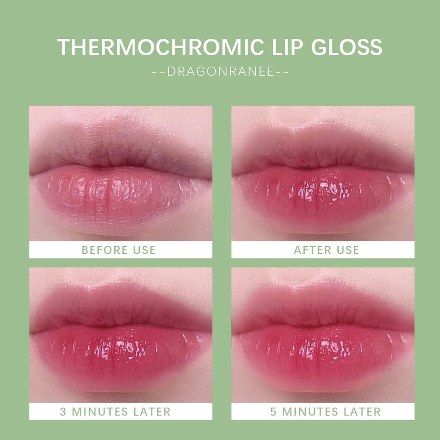 Hydrating Lip Glow Oil,6 Colors Plumping Lip Oil,Color Changing Moisturizing Tinted Lip Balm Lip Tint,Long Lasting&Non-Sticky Refreshing Natural Lip Oil Gloss(Pink Color)