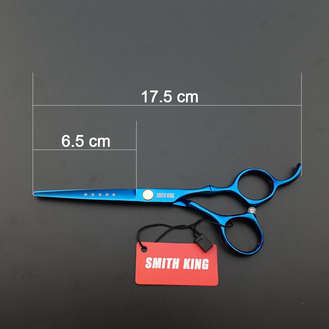 6.0 Inches Professional hair cutting thinning scissors set with razor (Blue)