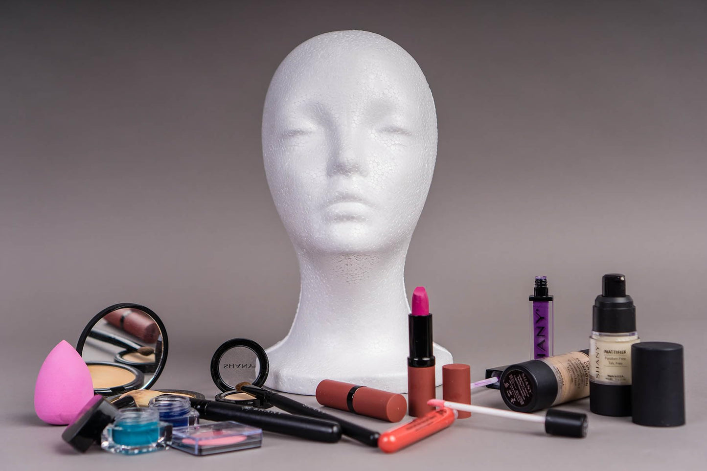 SHANY Styrofoam Model Heads ,Hat Wig Foam Mannequin Female Wig Head Stand ,Mannequin Head for wigs , Wig Holder - Round Base , 11 Inches Female Mannequin Head -12 Pieces - One Dozen