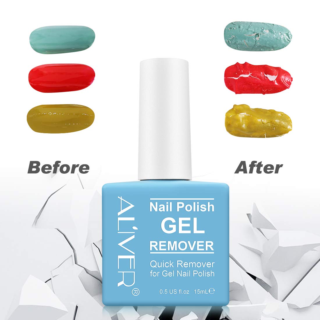 Gel Nail Polish Remover, Gel Remover For Nails, Quick Remove Gel Nail Polish, Professional Gel Nail Remover Remove Gel Polish In 3-5 Minutes Safely