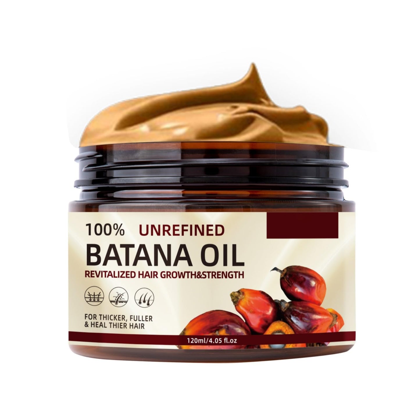 Hotiary Batana Oil for Hair Growth, Organic Batana Oil Hair Mask Thickness Hair Conditoner for Hair Loss Repairs Damaged Split Ends for Men & Women