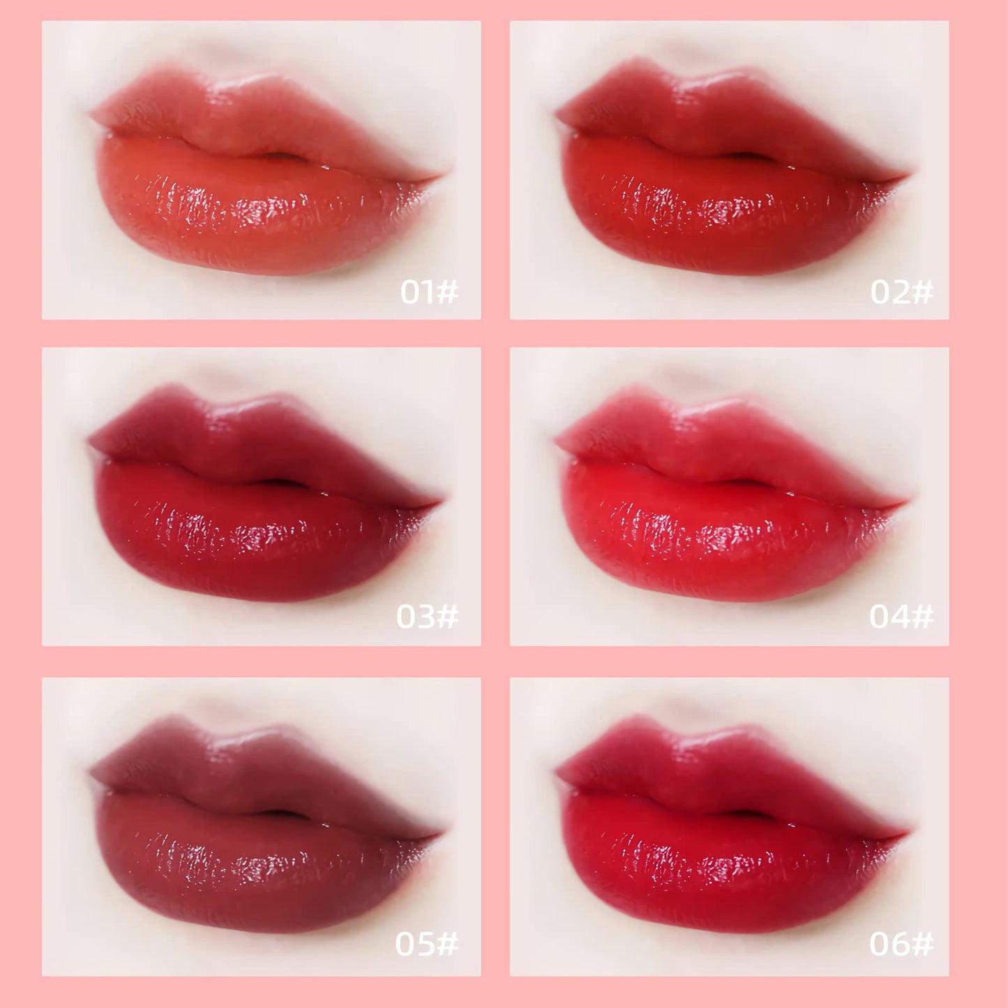 6 Colors Lip Tint Stain Set,Korean Lip Gloss Lip Tint Stain Mini Liquid Lipstick Multi-use Lip and Cheek Tint