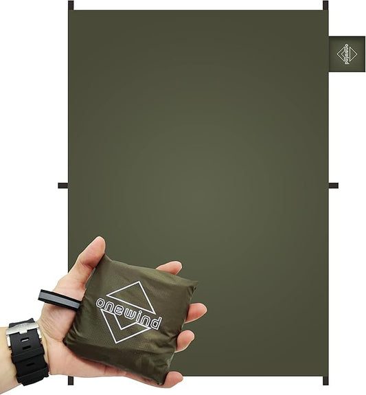 Onewind Compact Footprint, 4000mm Waterproof Rate PU Coating, 55" *39"Ultralight Camping Floor Ground Sheet with Carry Bag for Backpacking, Hiking, Camping, Picnic, Ground