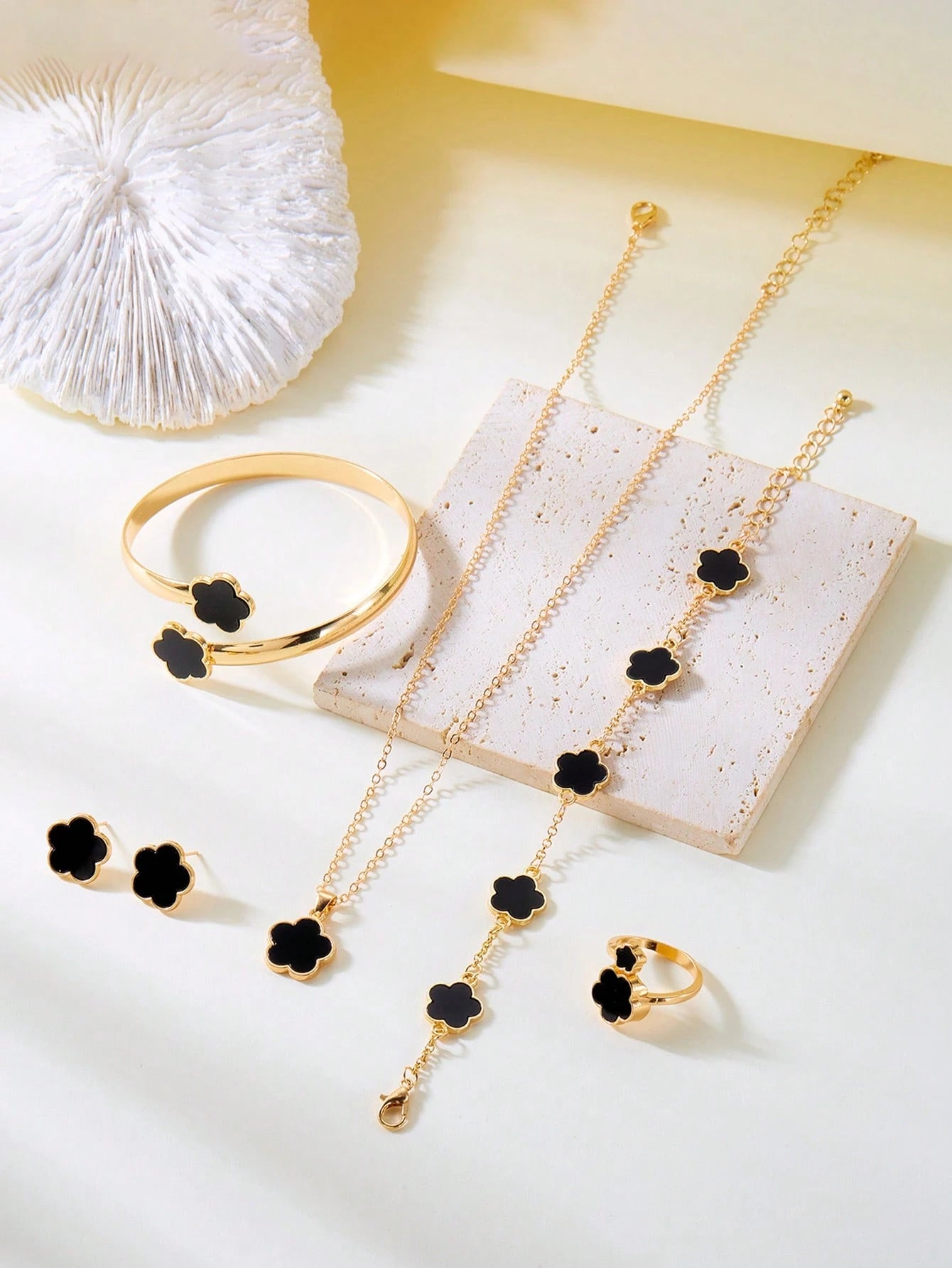 Vintage Gold Plated Jewelry Set