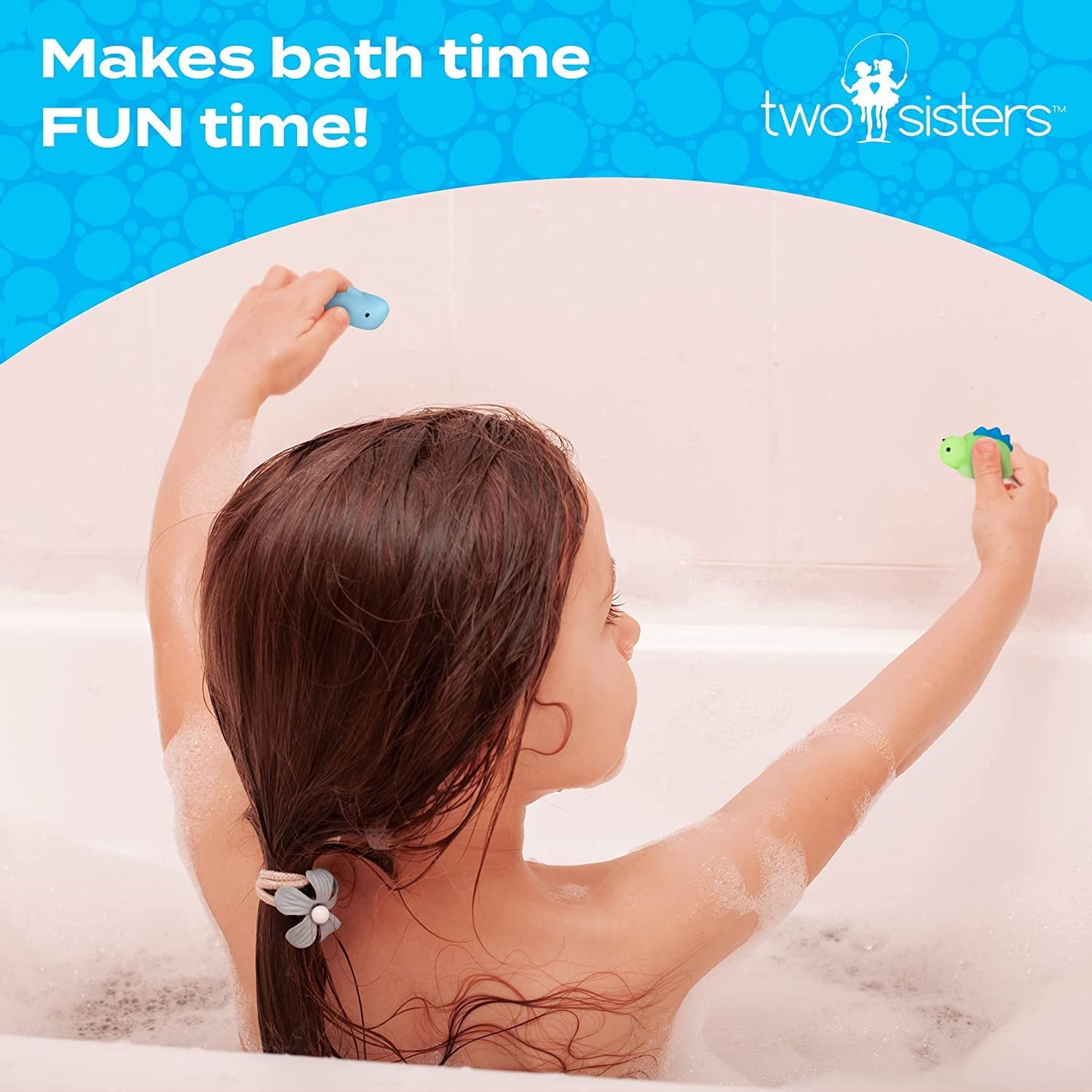 Dinosaur Bath Bombs for Kids with Surprise Toy Inside (6 Pack) - Bubble Bubble with Hidden Figures, Gentle and Safe, USA Made, Birthday Gift for Boys, Girls, and Teens by Two Sisters