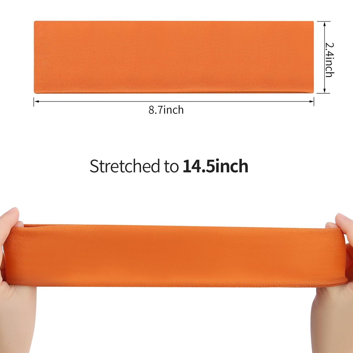 Fishinsea 8 Pack Sport Headbands for Women, Elastic Soft Fabric Non-Slip Hair Bands Hair Warp for Daily Workout Yoga Running Sports, Combo 8