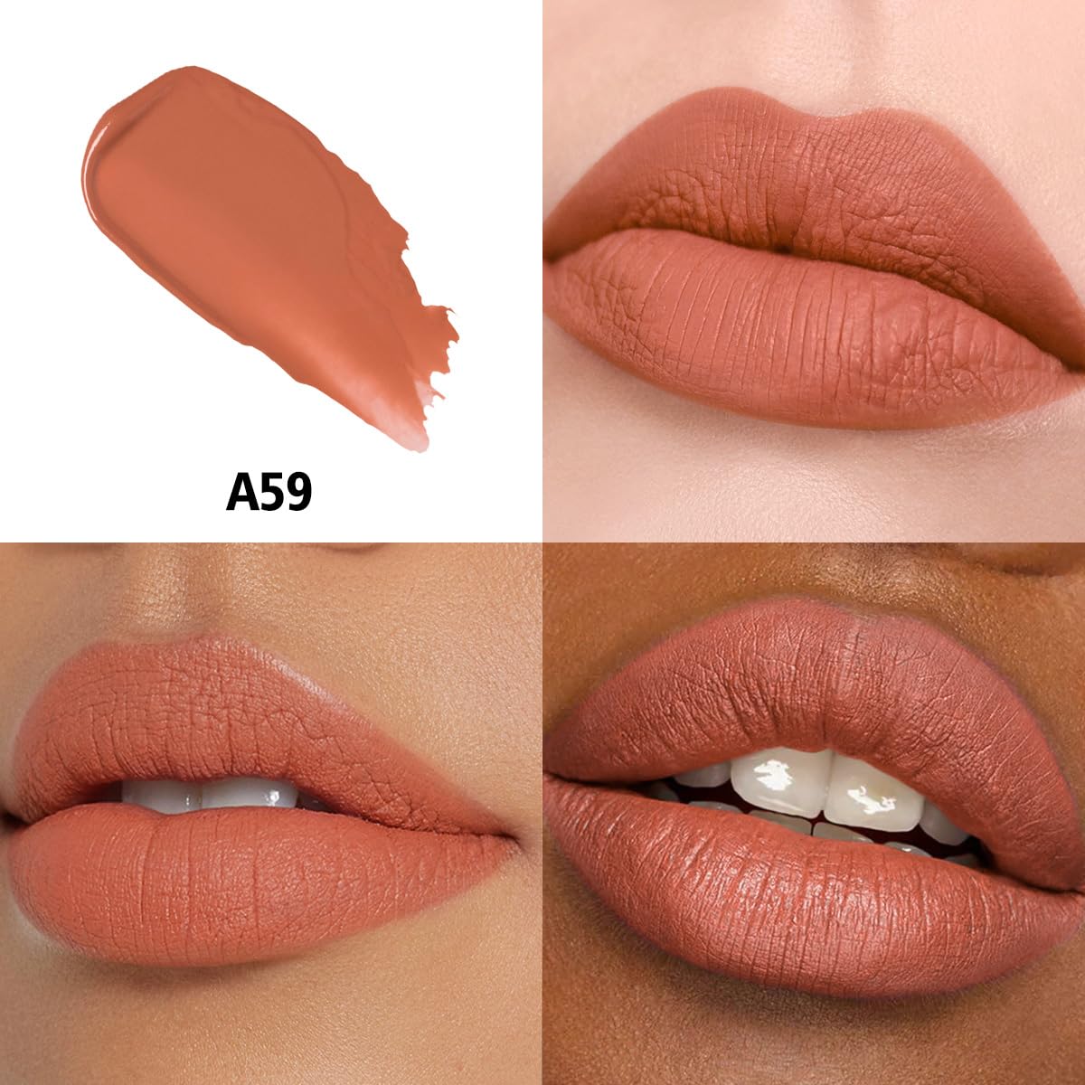 HANLADY Nude Lipstick Long Lasting Lipsticks for Women Pigmented Smudgeproof Transferproof Vegan Cruelty Free Lip Makeup, A59 For Love