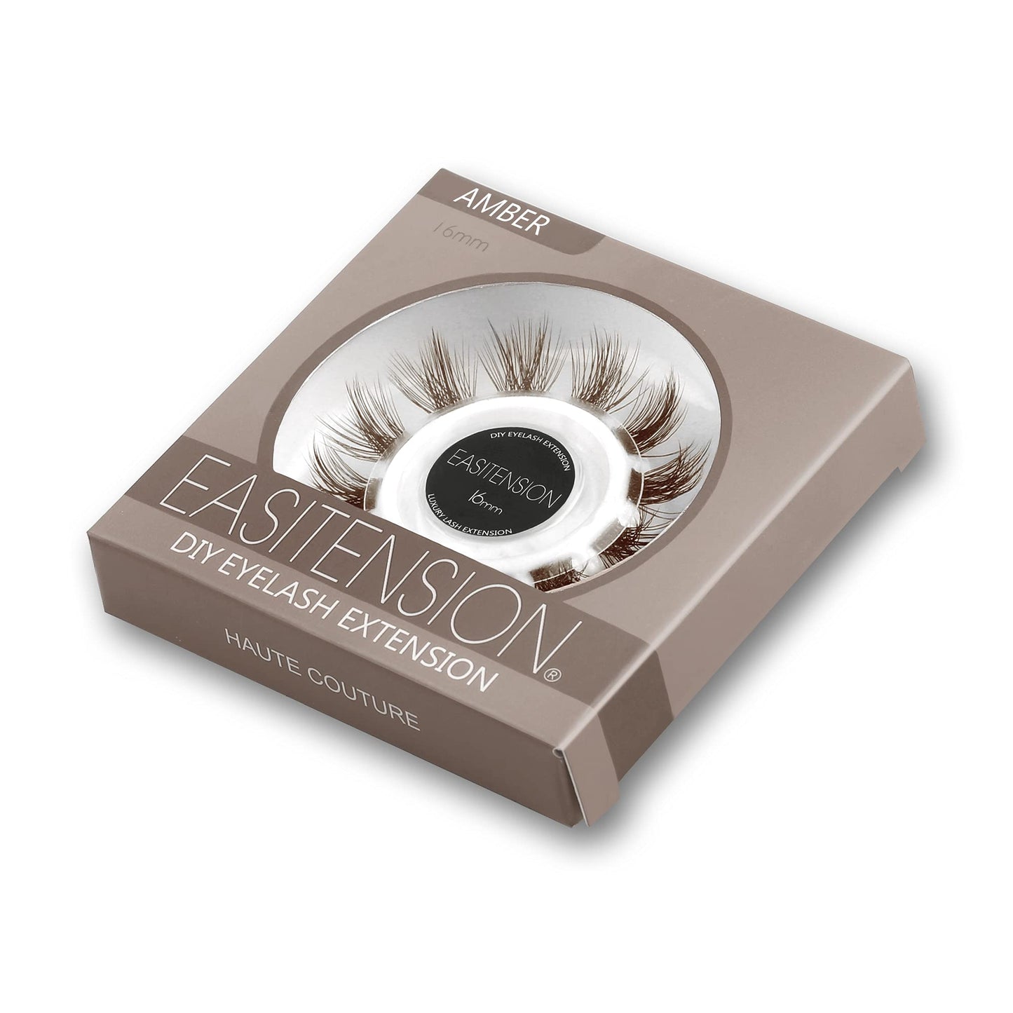 DIY Eyelash Extension, 3D Effect Individual Melt Flare Lash Cluster Natural Lashes Set, Home Eyelash Extension, Lashes Pack (10MM-Amber)