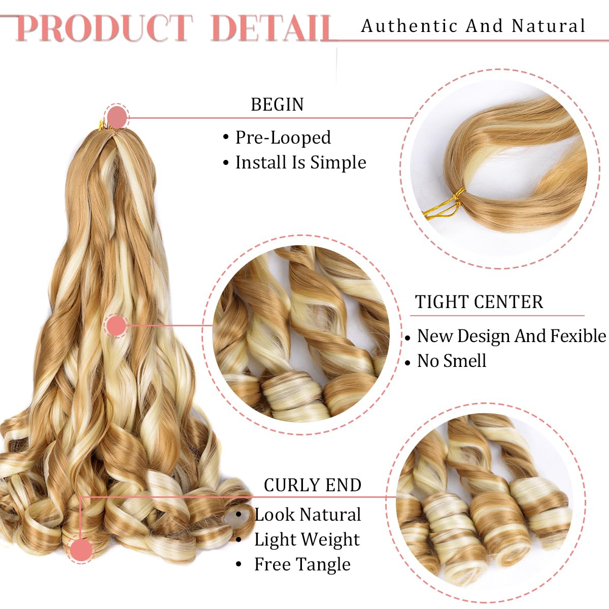 Curly Braiding Hair Box Braids #P27/613 Spanish Curly Braiding Hair for Box Braids 8 Packs Bouncy Braiding Hair 16 Inch Synthetic Braiding Hair Extensions(16 Inch,Pack of 8,P27/613)