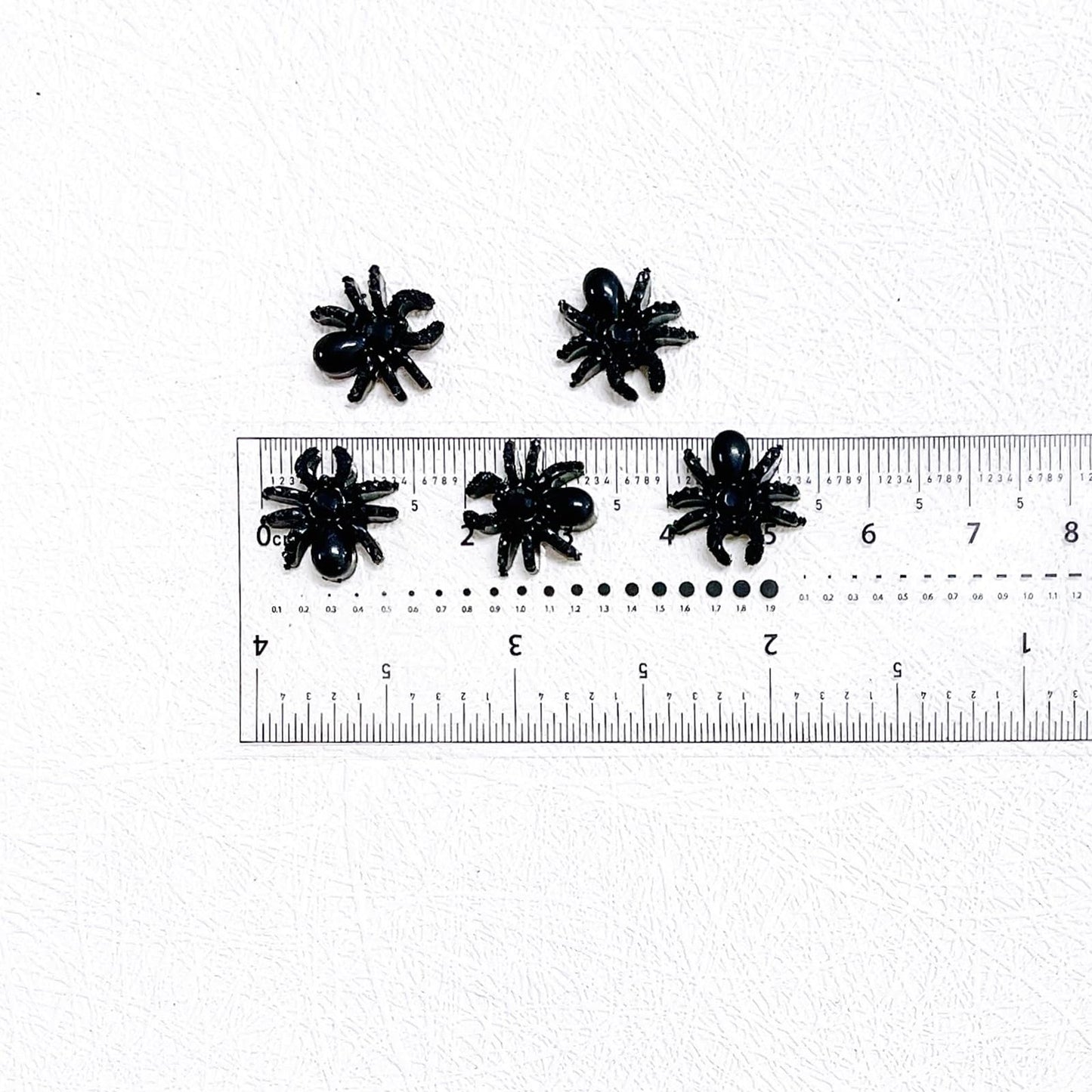 50pcs 3D Black Spider Nail Charms & Gems - Halloween DIY Nail Art Supplies