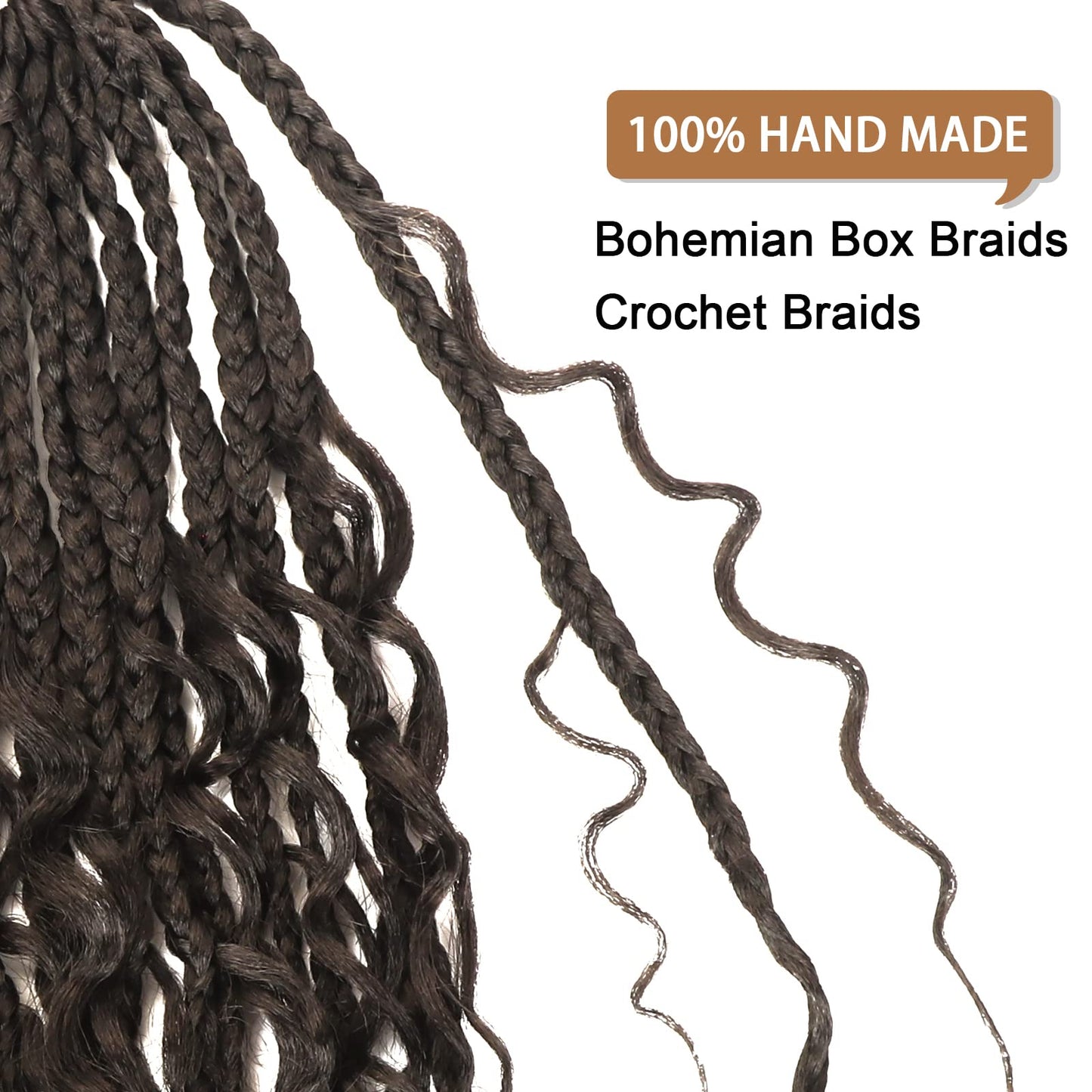Goddess Box Braids Crochet Hair With Curly Ends 12 Inch Bohomian Box Braids Crochet Braids 8 Packs 3X Crochet Braids Synthetic Braiding Hair Extension for Black Women (12 Inch (Pack of 8), #4)…