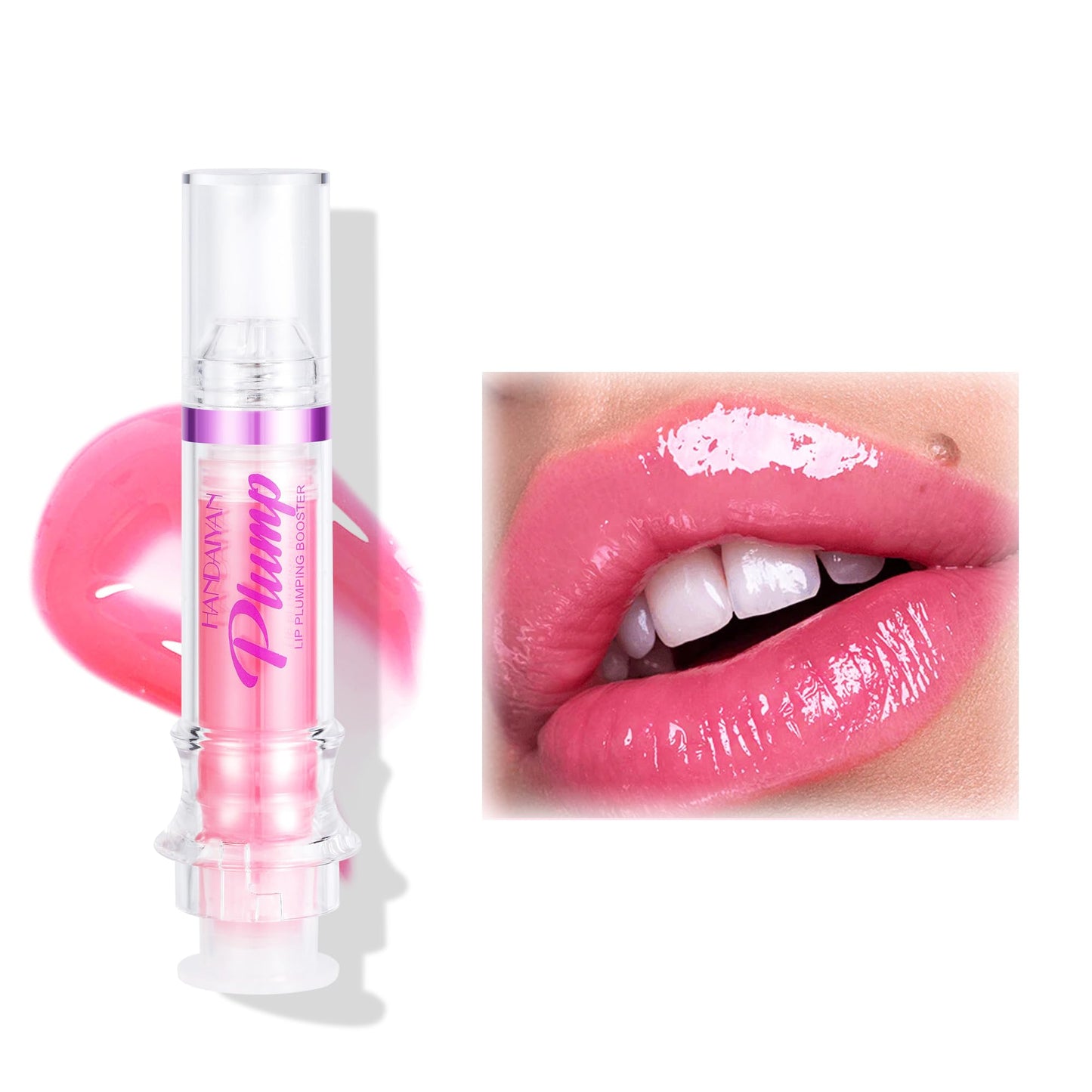 BAISEN DIARY Plumping Lip Oil With Chili Extract - Fuller Lips Instantly! Ultra-Hydrating & Nourishing, Glossy Finish Lip Glow Oil, Lip Plumping Booster Plump (05 Wild Strawberry)