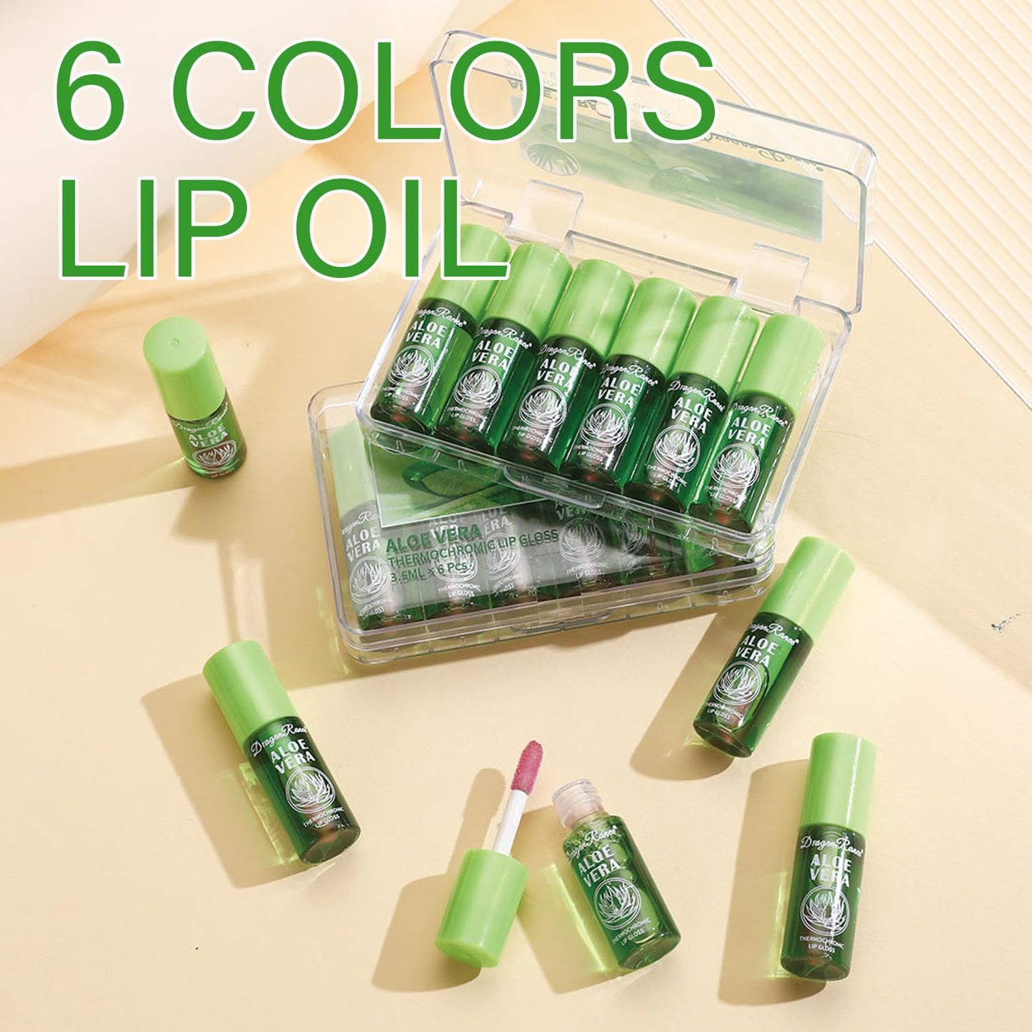 Hydrating Lip Glow Oil,6 Colors Plumping Lip Oil,Color Changing Moisturizing Tinted Lip Balm Lip Tint,Long Lasting&Non-Sticky Refreshing Natural Lip Oil Gloss(Pink Color)